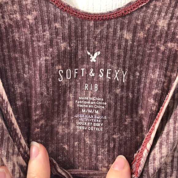 ✨ 3 for 30 ✨ American Eagle lace up crop top - Picture 2 of 3